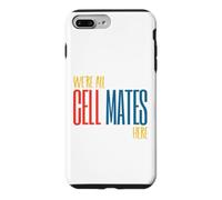 Carcasa para iPhone 7 Plus/8 Plus Funny Microbiology Pun Somos Todos compañeros de celda aquí