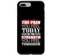 Carcasa para iPhone 7 Plus/8 Plus Funny Pain Today Fuerza Mañana Gimnasio Entrenamiento Fitness