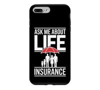 Carcasa para iPhone 7 Plus/8 Plus Funny Pregúntame sobre Seguro de Vida Diciendo Agente