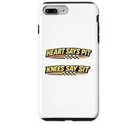 Carcasa para iPhone 7 Plus/8 Plus Funny Racing Humor Heart Dice Pit Knees Say Sit Race Broma