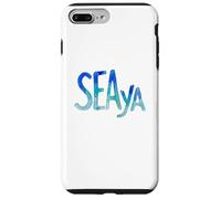 Carcasa para iPhone 7 Plus/8 Plus Funny Sea Ya Sea Glass Watercolor Cute Beach Lovers