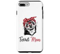 Carcasa para iPhone 7 Plus/8 Plus Funny Womens Girls Glasses Bandana Mom Ferret Lover
