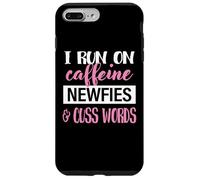 Carcasa para iPhone 7 Plus/8 Plus Funny Womens Girls I Run On Caffeine & Newfies Dog Lover