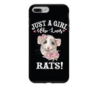 Carcasa para iPhone 7 Plus/8 Plus Funny Womens Kids Just A Girl Who Loves Dumbo Ear Rats Lover