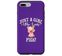 Carcasa para iPhone 7 Plus/8 Plus Funny Womens Moms Girl Who Loves Pigs Cute Show Pig Lover