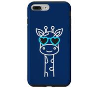 Carcasa para iPhone 7 Plus/8 Plus Gafas de Sol Cool Giraffe In Blue Heart