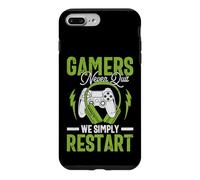 Carcasa para iPhone 7 Plus/8 Plus Gamers Never Quit We Simply Restart Funny Video Game Lovers
