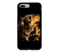 Carcasa para iPhone 7 Plus/8 Plus Gato Aullando A La Luna Naturaleza Animal Gráfico Amante