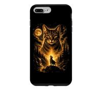 Carcasa para iPhone 7 Plus/8 Plus Gato Aullando A La Luna Naturaleza Animal Gráfico Amante