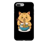 Carcasa para iPhone 7 Plus/8 Plus Gato Divertido Come los Fideos japoneses Sopa Ramen Gatos