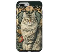 Carcasa para iPhone 7 Plus/8 Plus Gato Maine Coon Vintage Estilo William Morris