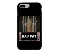 Carcasa para iPhone 7 Plus/8 Plus Gato Malo Gato detrás de Las rejas Divertida Cita sarcástica Diciendo fo