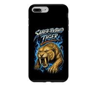 Carcasa para iPhone 7 Plus/8 Plus Gato prehistórico de Rock Retro de los años 80 y 90