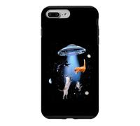 Carcasa para iPhone 7 Plus/8 Plus Gatos secuestrados por ovni Sci Fi Beam Funny Space Design