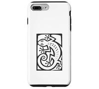 Carcasa para iPhone 7 Plus/8 Plus Gecko Linocut Style Minimalista Animal Art