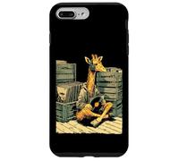 Carcasa para iPhone 7 Plus/8 Plus Giraffe Zoo Animal Lover Safari Africa Music Auriculares