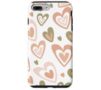 Carcasa para iPhone 7 Plus/8 Plus Girly Coquette Cute Pink Heart Sage Green Hearts Valentines