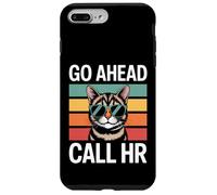 Carcasa para iPhone 7 Plus/8 Plus Go Ahead Call HR - Gafas de Sol sarcásticas con diseño de Gato Retro