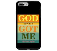 Carcasa para iPhone 7 Plus/8 Plus God Always Got Me, My Peace My Joy Colorful Quotes Graphic