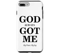 Carcasa para iPhone 7 Plus/8 Plus God Always Got Me, My Peace My Joy Cool Quotes Graphic