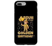 Carcasa para iPhone 7 Plus/8 Plus Golden Birthday Boys Girls Bday Fiesta de cumpleaños Bombero