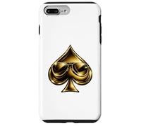 Carcasa para iPhone 7 Plus/8 Plus Golden Spade Sunglasses Poker Casino Lucky Symbol