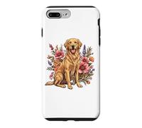 Carcasa para iPhone 7 Plus/8 Plus Goldie Sporting Dog Vintage Flowers Floral Golden Retriever