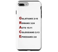 Carcasa para iPhone 7 Plus/8 Plus Grace Acrostic - 5 Christian Faith Bible Verse Scriptures