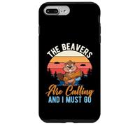 Carcasa para iPhone 7 Plus/8 Plus Gracioso Los castores están Llamando y Debo IR al Aire Libre Vida Silvestre