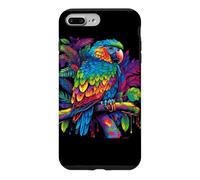 Carcasa para iPhone 7 Plus/8 Plus Gráfico de aerógrafo Retro Colorido Loro pájaro Tropical