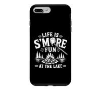Carcasa para iPhone 7 Plus/8 Plus Gráfico de Camping Life Is S'More Fun At The Lake Campfire