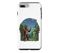 Carcasa para iPhone 7 Plus/8 Plus Gráfico de Ciencia ficción sobre ovnis de Bigfoot Alien High Five