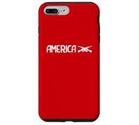 Carcasa para iPhone 7 Plus/8 Plus Gráfico de Rifles Cruzados patrióticos de Estados Unidos