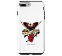 Carcasa para iPhone 7 Plus/8 Plus Gráfico entintado Vintage Live Free Or Die de John Stark Revolution