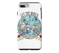 Carcasa para iPhone 7 Plus/8 Plus Gráfico Floral de Dinosaurio Hear You Roar Empowerment