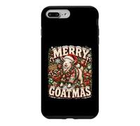 Carcasa para iPhone 7 Plus/8 Plus Gráfico navideño Retro de Farm Goat Merry Goatmas