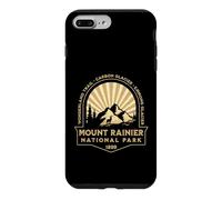 Carcasa para iPhone 7 Plus/8 Plus Gráfico Retro Sunburst del Parque Nacional Mount Rainer Washington