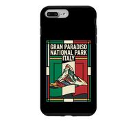 Carcasa para iPhone 7 Plus/8 Plus Gran Paradiso National Park Italia Bandera Vintage Travel