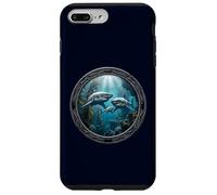Carcasa para iPhone 7 Plus/8 Plus Gran tiburón Blanco observador de Tiburones Buzo Familia de Tiburones en el océano