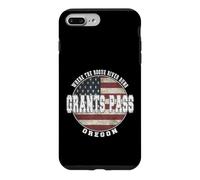 Carcasa para iPhone 7 Plus/8 Plus Grants Pass Oregon, Bandera Americana Vintage