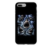 Carcasa para iPhone 7 Plus/8 Plus Great White Shark Storm Funny Ocean Animal Marine Graphic