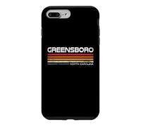 Carcasa para iPhone 7 Plus/8 Plus Greensboro North Carolina Vintage Retro Rayas Diseño