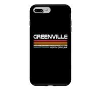 Carcasa para iPhone 7 Plus/8 Plus Greenville North Carolina Vintage Retro Rayas Diseño
