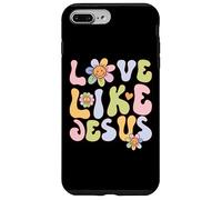 Carcasa para iPhone 7 Plus/8 Plus Groovy Love Like Jesus Religious God Christian Graphic
