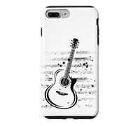 Carcasa para iPhone 7 Plus/8 Plus Guitarra acústica Splash Notas Musicales Música