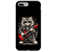 Carcasa para iPhone 7 Plus/8 Plus Guitarrista eléctrico Cat Metal Music Rocker