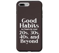 Carcasa para iPhone 7 Plus/8 Plus Habits for 20s 30s 40s and Beyond Life Journey Funny Vintage