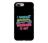 Carcasa para iPhone 7 Plus/8 Plus Hago Ejercicio Porque mi Esposo es Caliente, Gimnasio de Fitness para Mujeres Divertidas