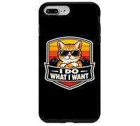 Carcasa para iPhone 7 Plus/8 Plus Hago lo Que Quiero, Amante del dueño de un Gato, Divertido, Retro, Broma Vintage