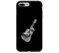 Carcasa para iPhone 7 Plus/8 Plus Hand Drawn Guitar Sketch Design, Expressive Acoustic Music